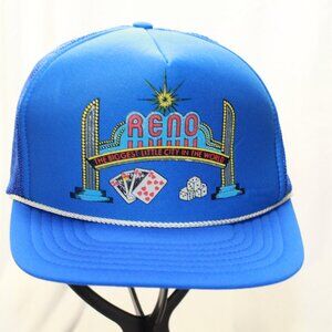 RENO THE BIGGEST LITTLE CITTY IN THE WORLD Blue Foam Front Snapback Trucker Hat